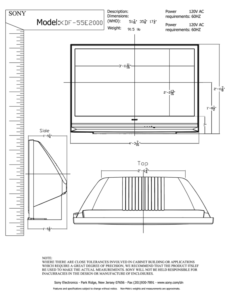 Sony GrandWega KDF-55E2000 User manual