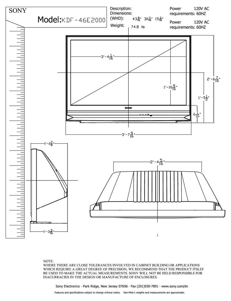 Sony GrandWega KDF-46E2000 User manual