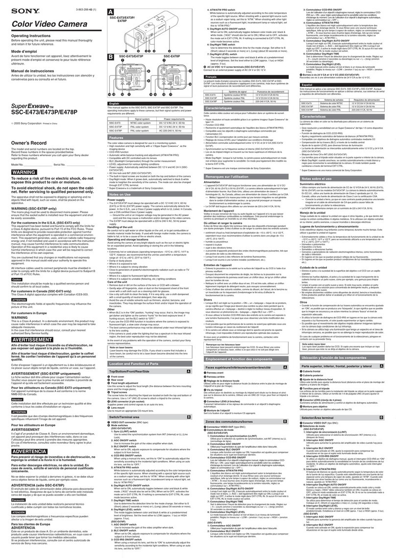 Sony SuperExwave SSC-E473 User manual