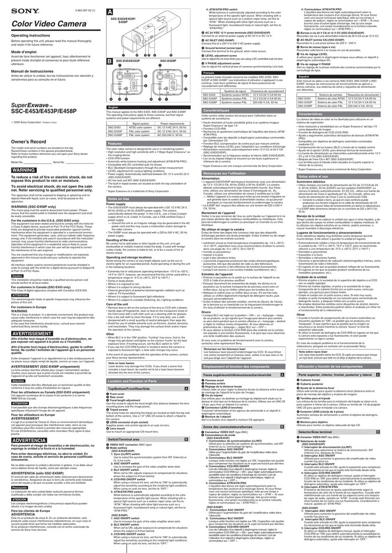 Sony SuperExwave SSC-E453P User manual