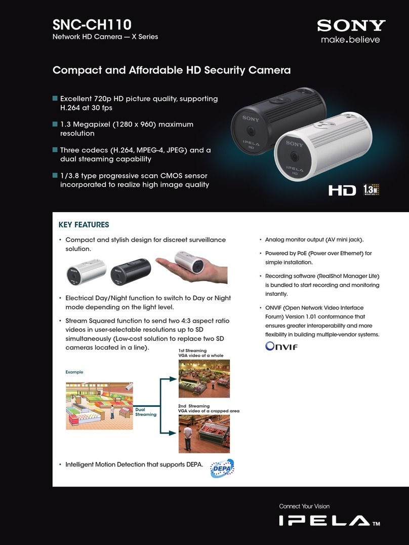Sony IPELA SNC-CH110 Specifications