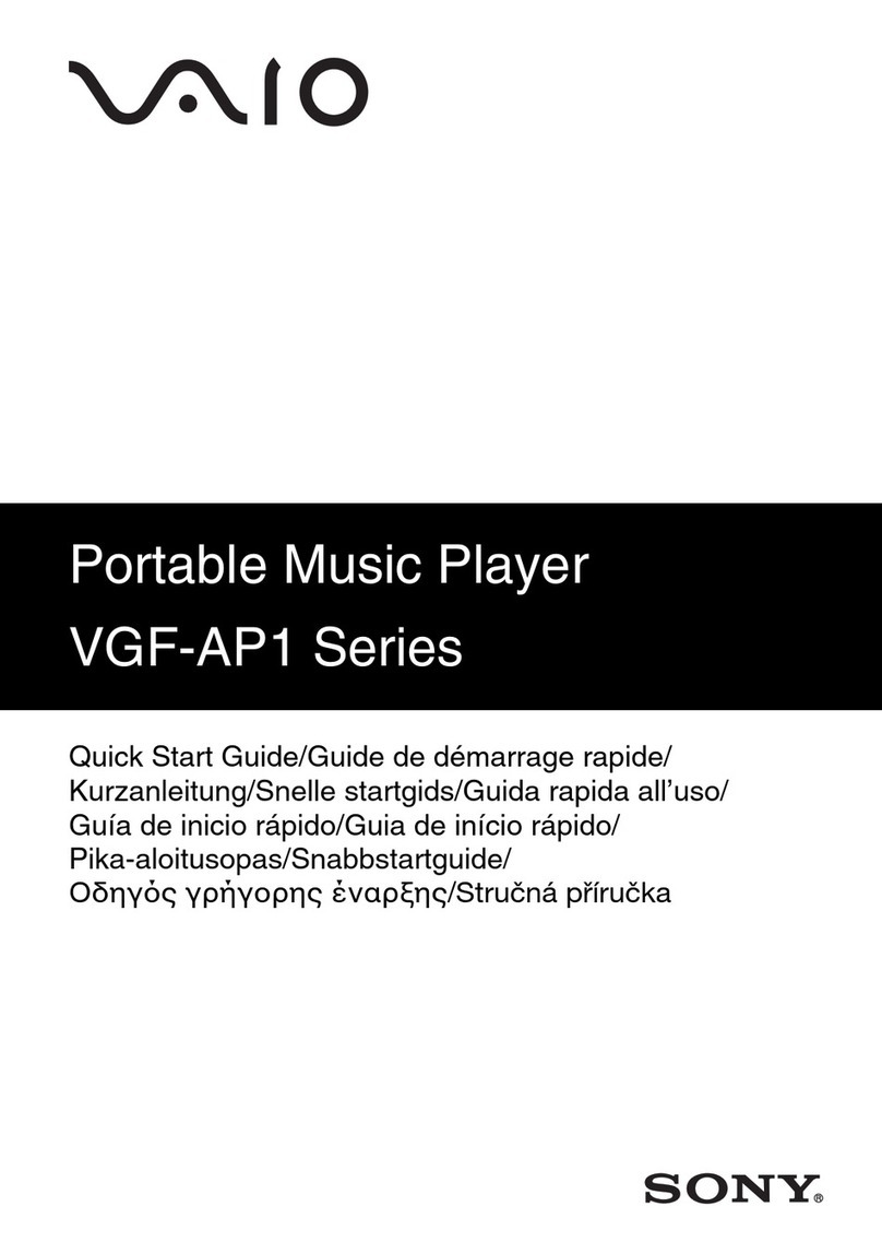 Sony VGF-AP1L - Vaio Pocket Digital Music Player User manual