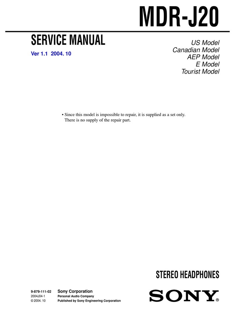 Sony MDR-J20 Service manual