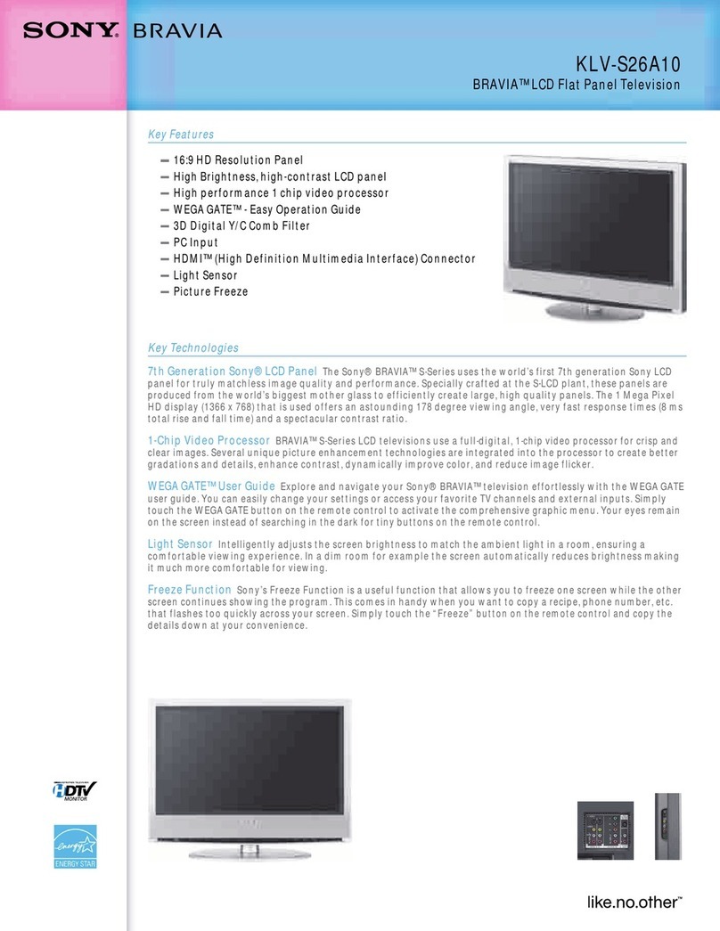 Sony WEGA KLV-S26A10 User manual