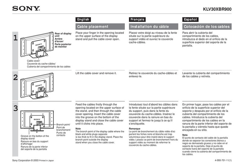 Sony WEGA KLV-30XBR900 User manual