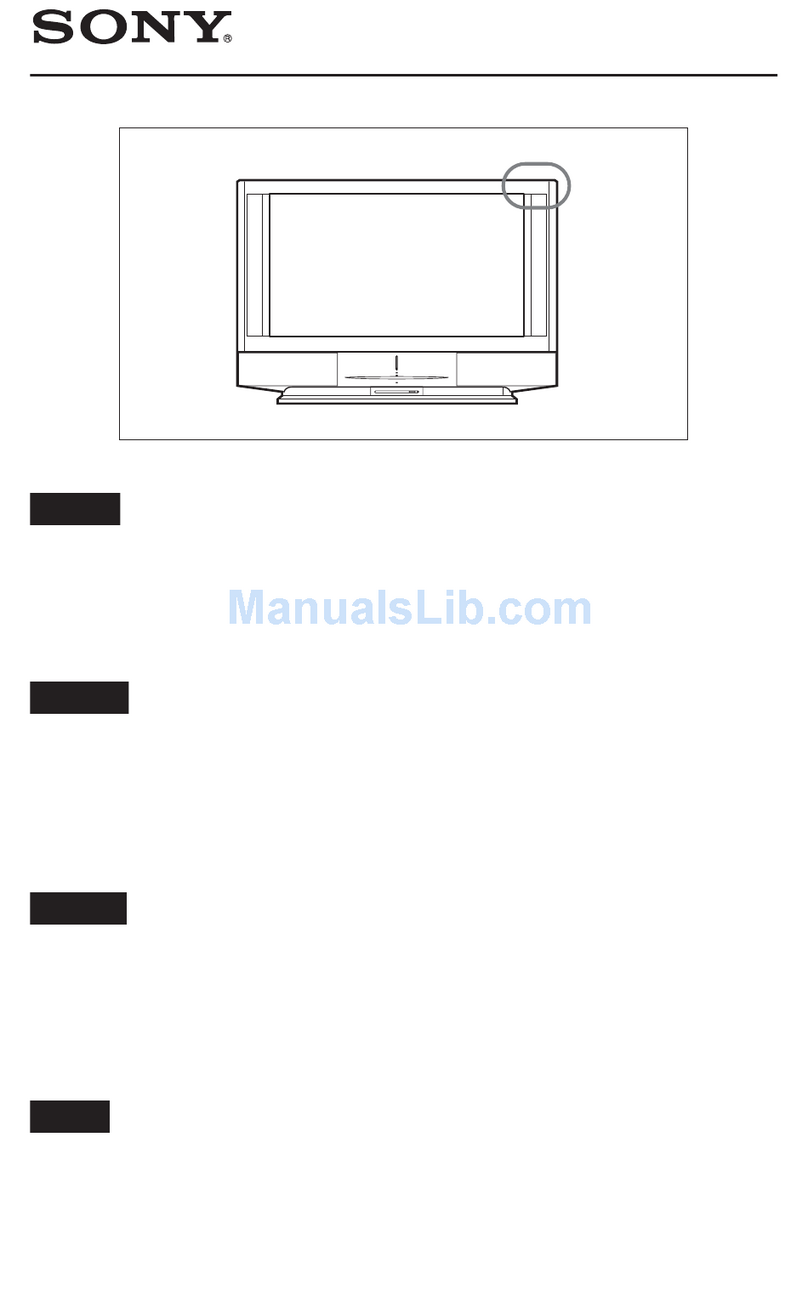 Sony KF-50WE610 - 50" Grand Wega™ Rear Projection... Owner's manual