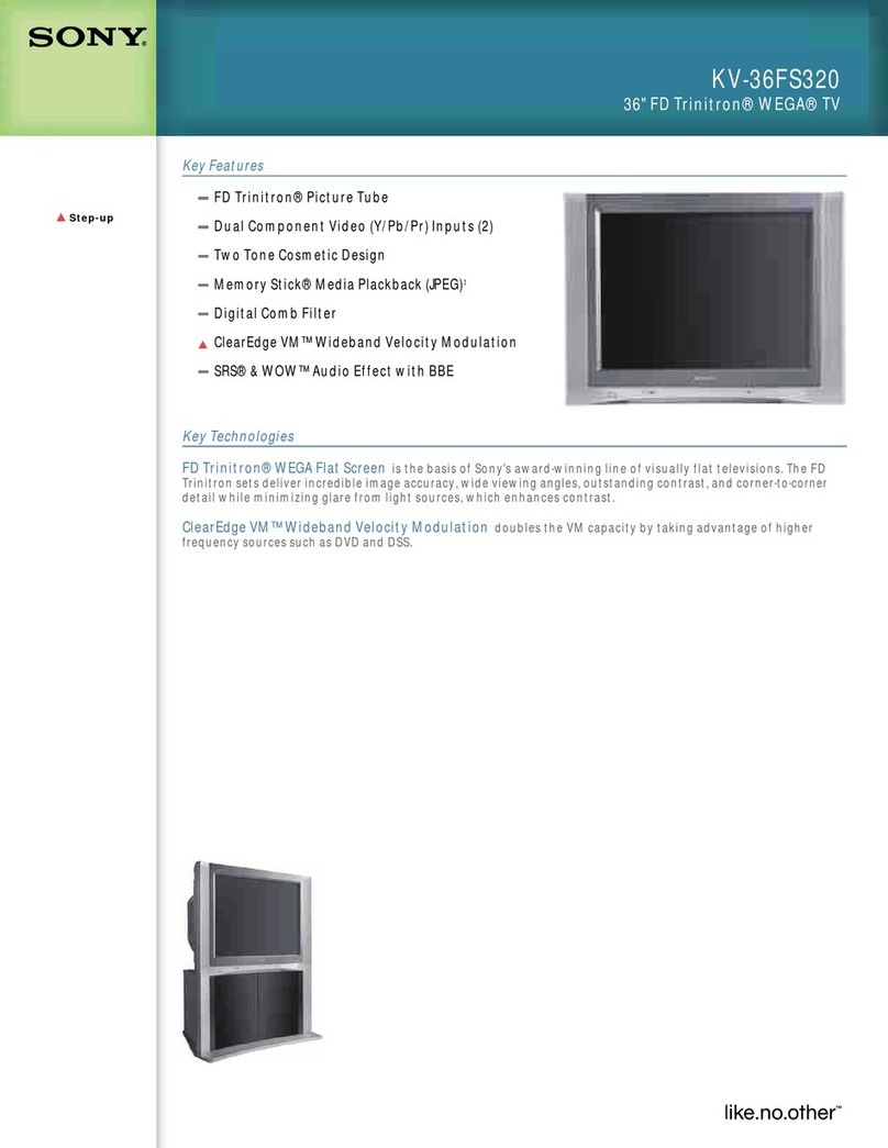 Sony KV-36FS320 - 36" Fd Trinitron Wega User manual