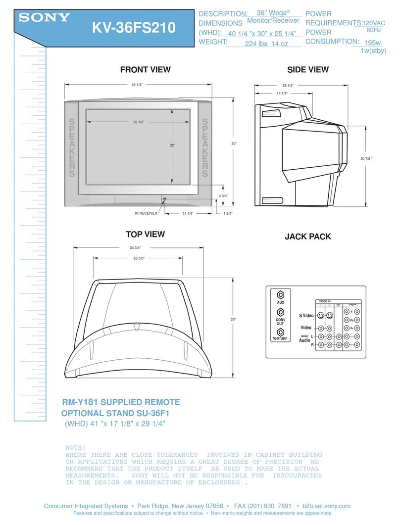 Sony KV-36FS210 Specifications