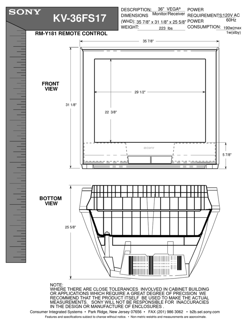 Sony TRINITRON KV-36FS17 Specifications