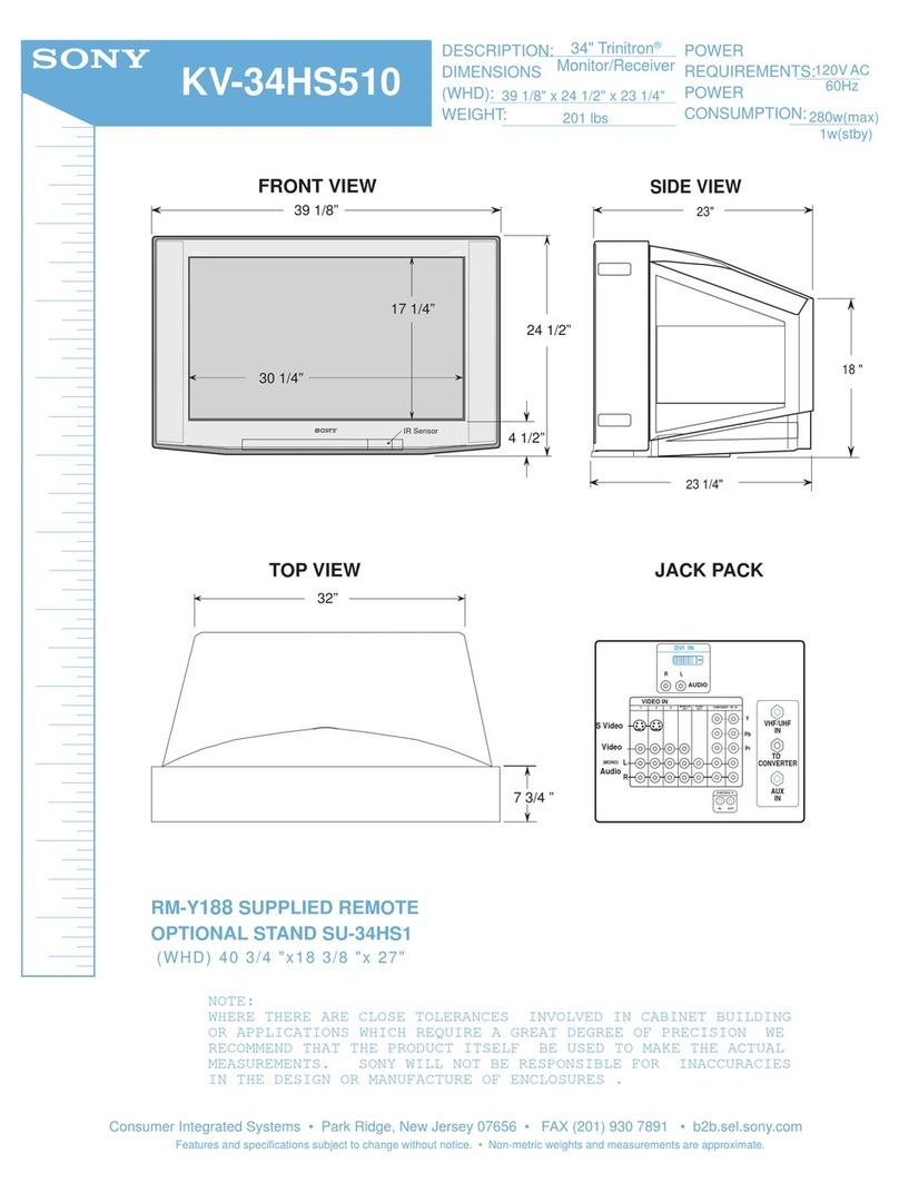 Sony KV-34HS510 - 34" CRT TV User manual