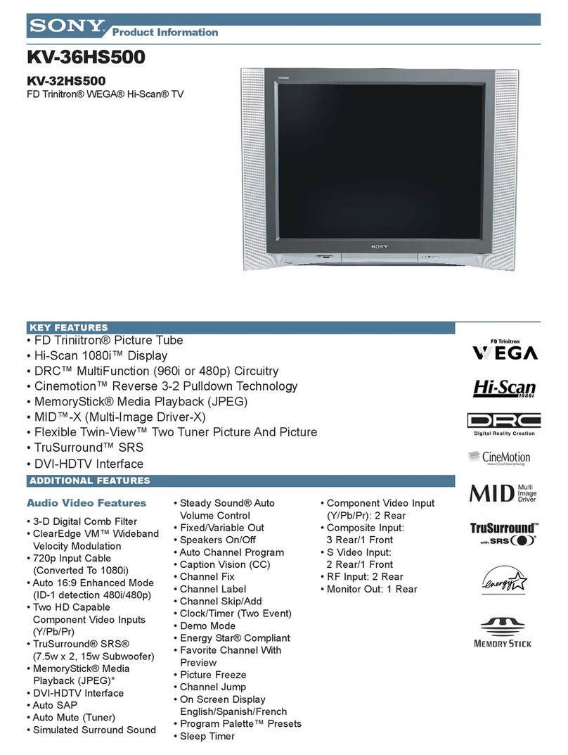 Sony KV-32HS500 Instructions: TV stand (primary... User manual Sony KV-32HS500 Instructions: TV stand (primary... User manual