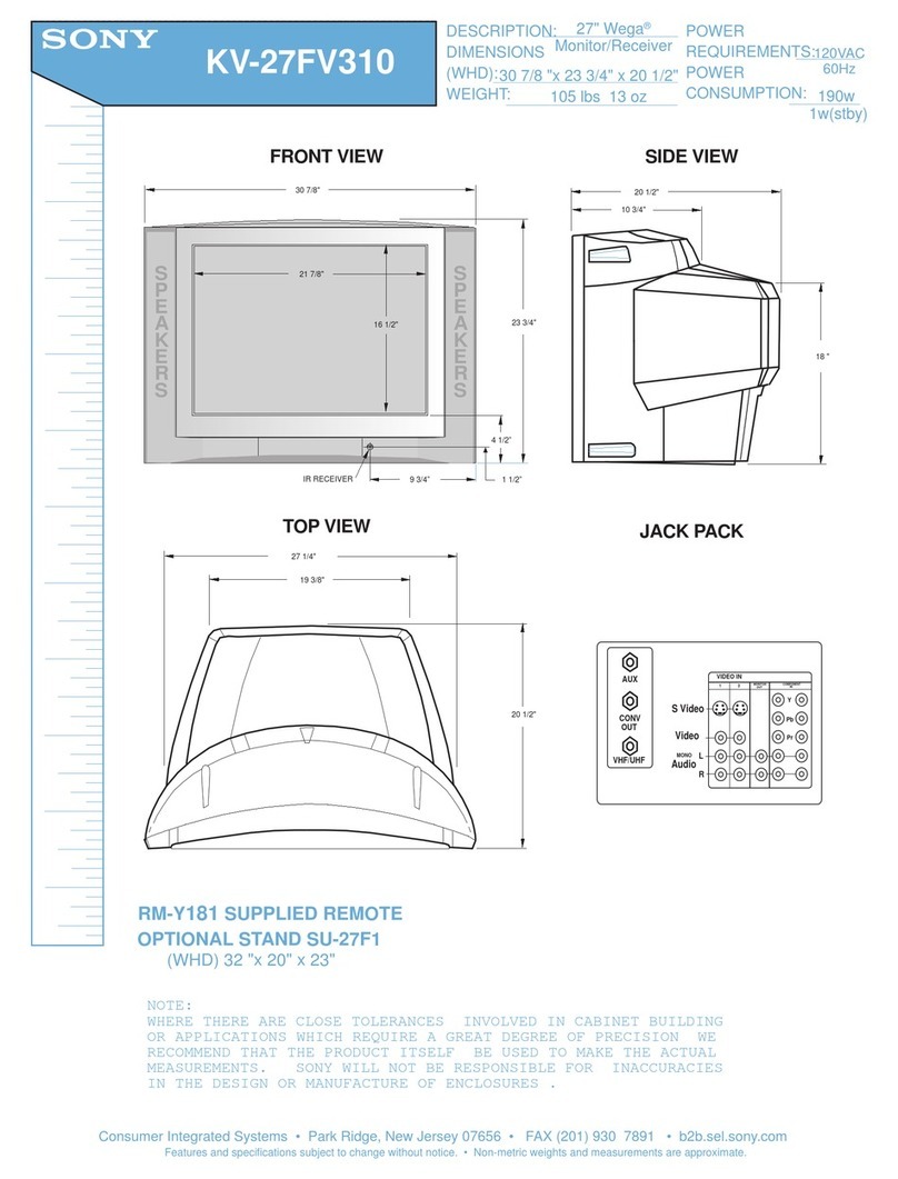 Sony KV-27FV310 - 27" Fd Trinitron Wega User manual