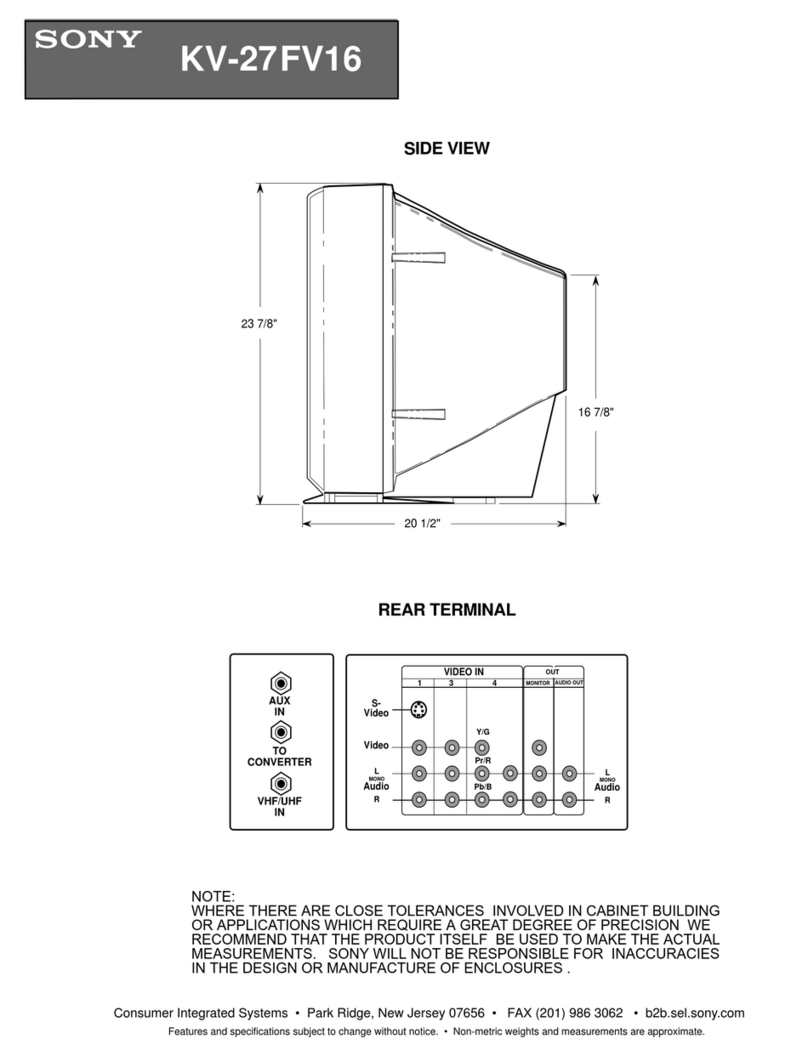 Sony FD Trinitron WEGA KV-27FV16 Specifications