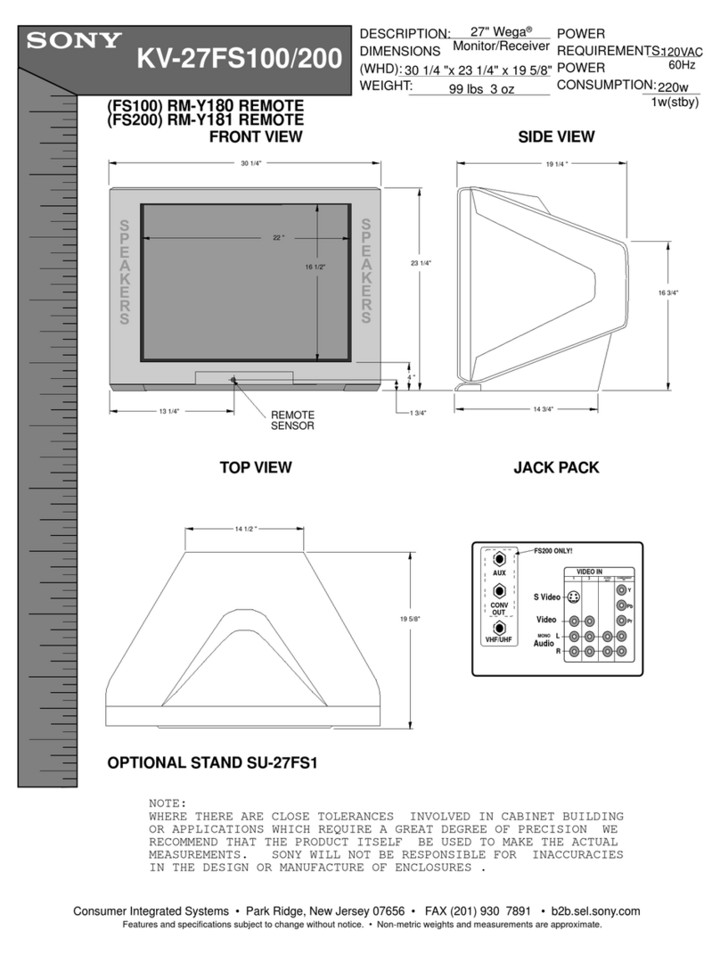 Sony FD Trinitron WEGA KV-27FS200 User manual
