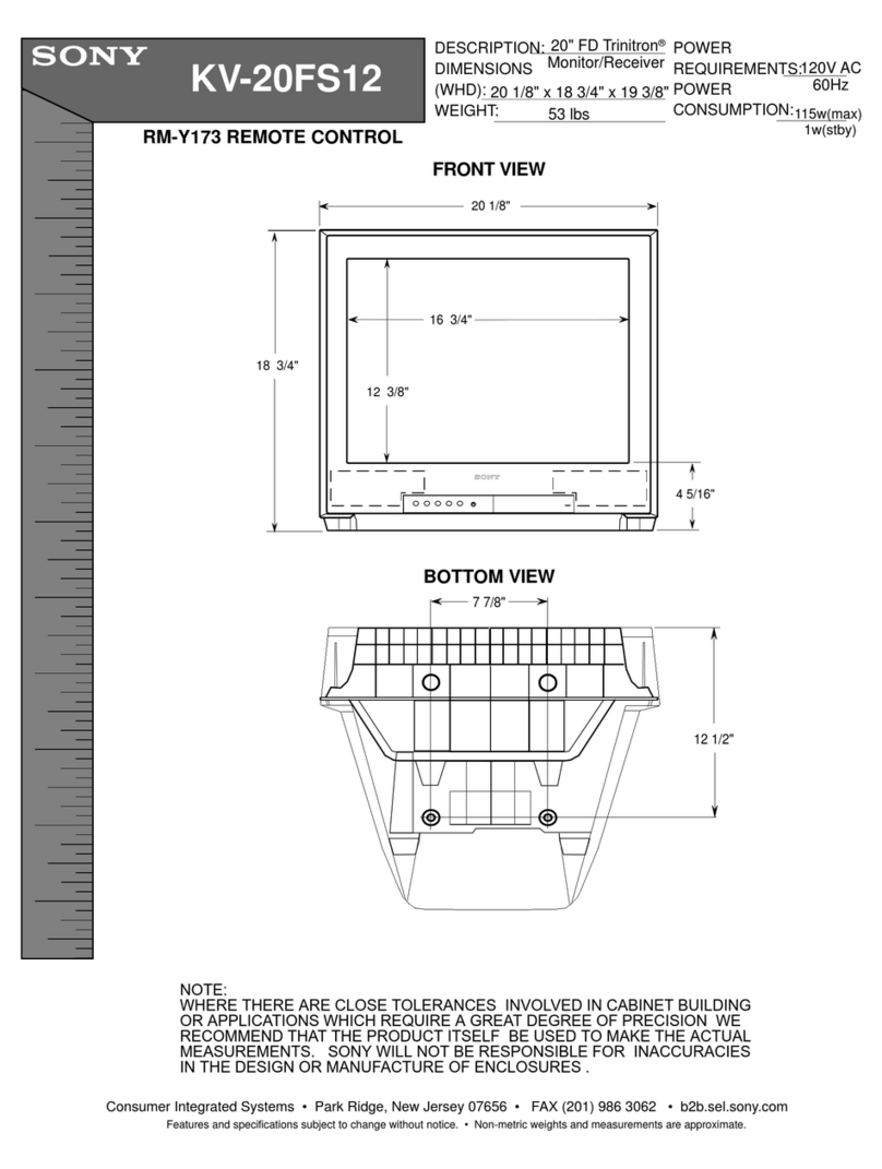 Sony FD TRINITRON WEGA KV-20FS12 User manual
