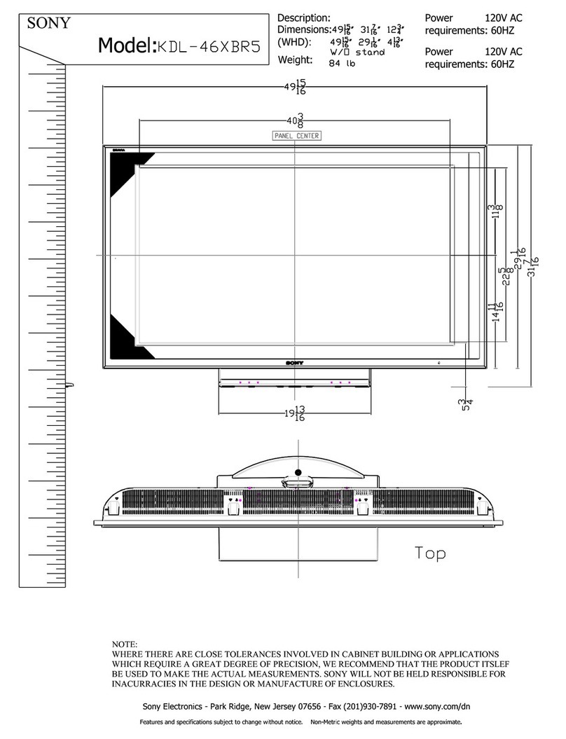 Sony BRAVIA KDL-46XBR5 Specifications