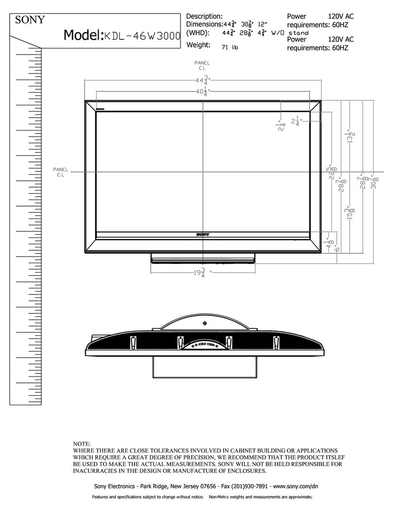 Sony Bravia KDL-46W3000 User manual