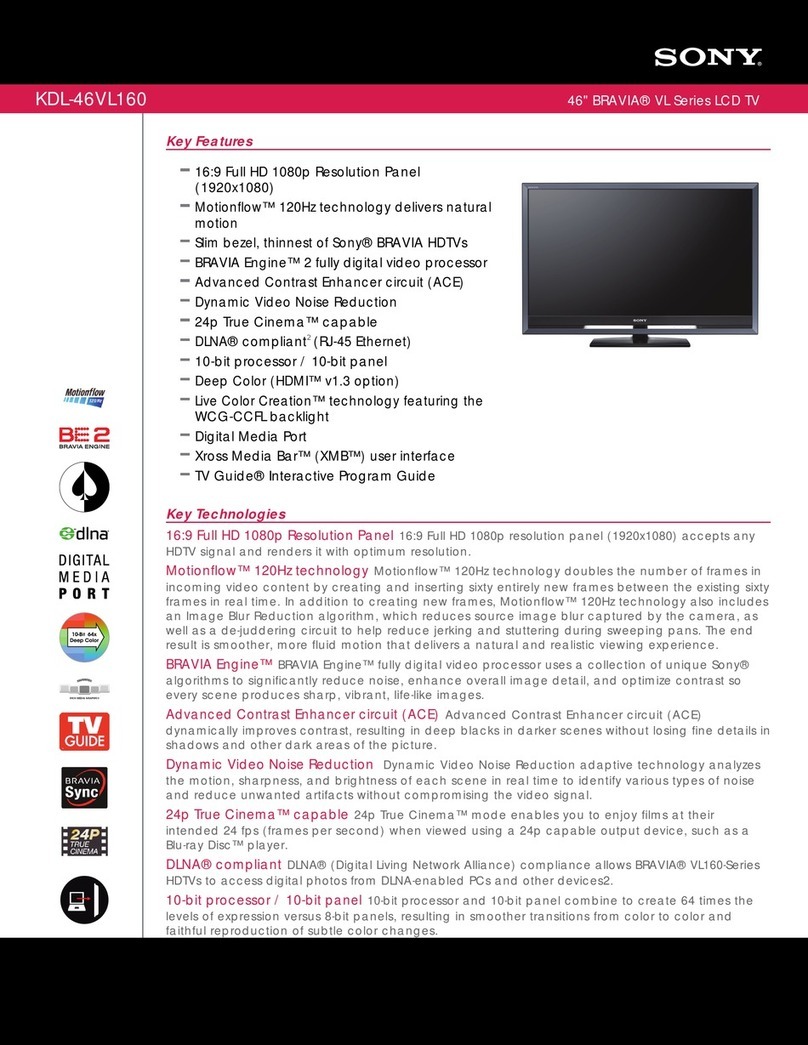 Sony KDL-46VL160 User manual