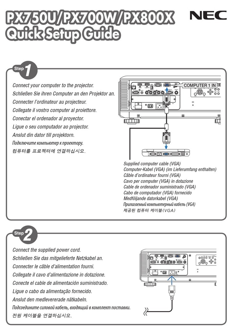 NEC NP-PX800X User manual NEC NP-PX800X User manual