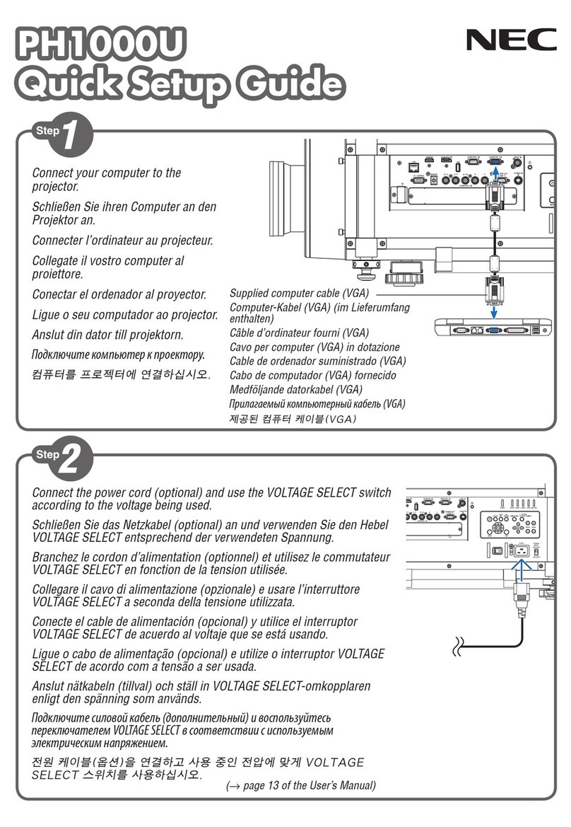 NEC NP-PH1000U User manual
