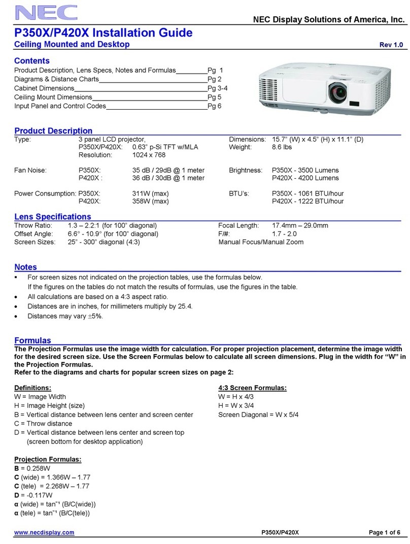 NEC NP-P350X User manual