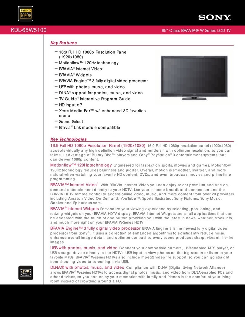 Sony Bravia KDL-65W5100 User manual