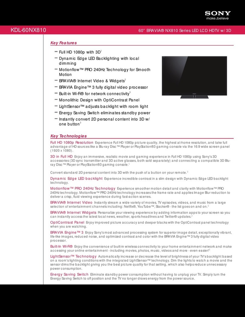 Sony KDL-60NX810 User manual