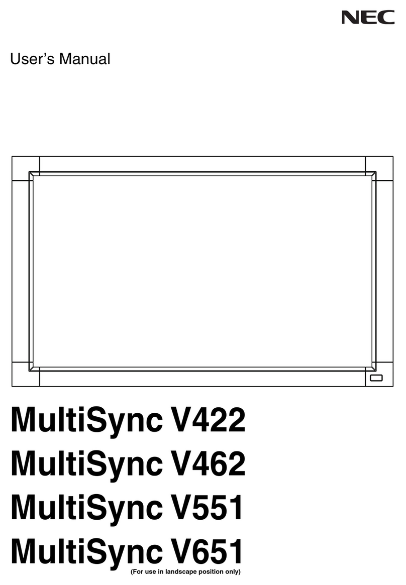 NEC MultiSync V422 User manual