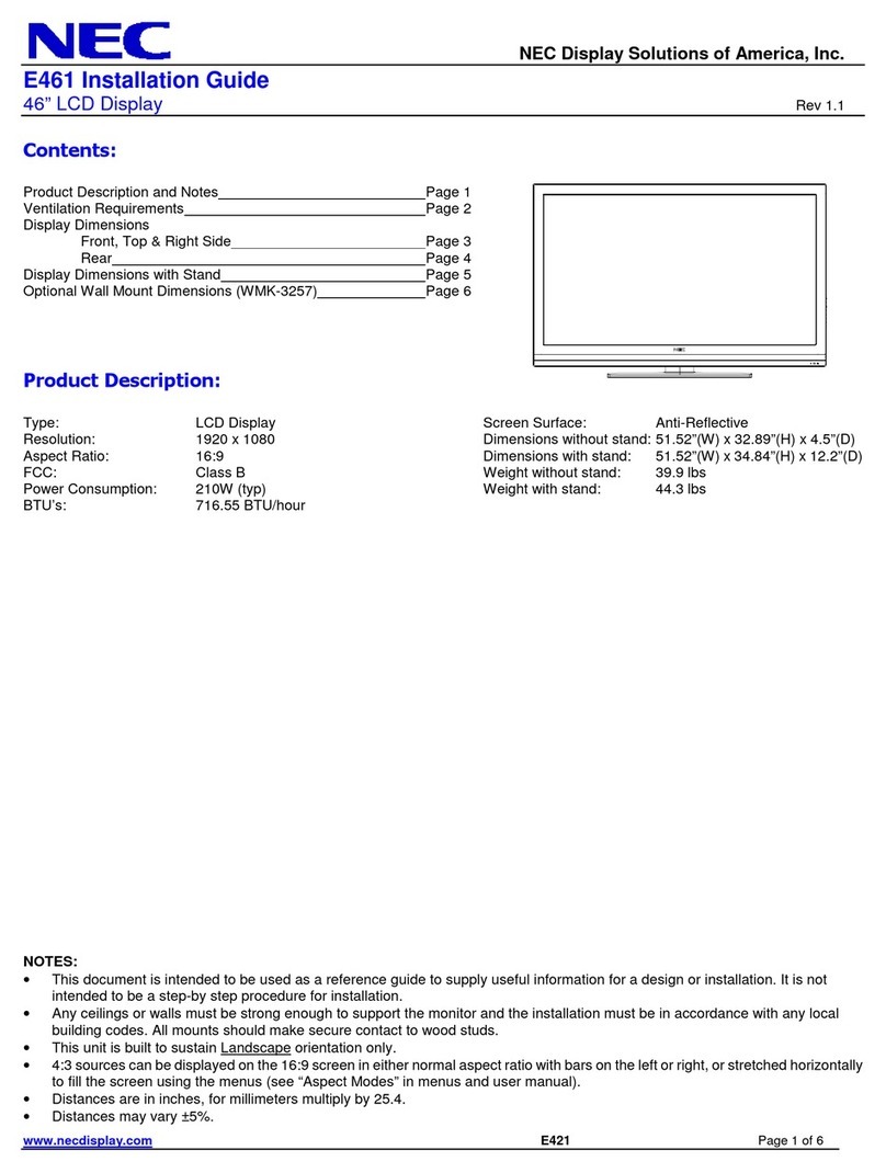 NEC E461 User manual NEC E461 User manual