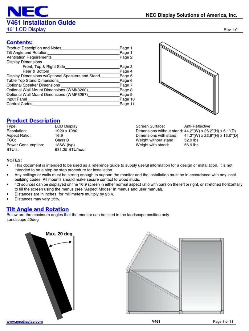 NEC V461-2-R User manual