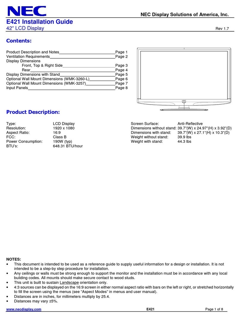 NEC E421-R User manual