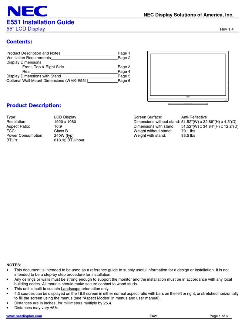NEC E551-R User manual