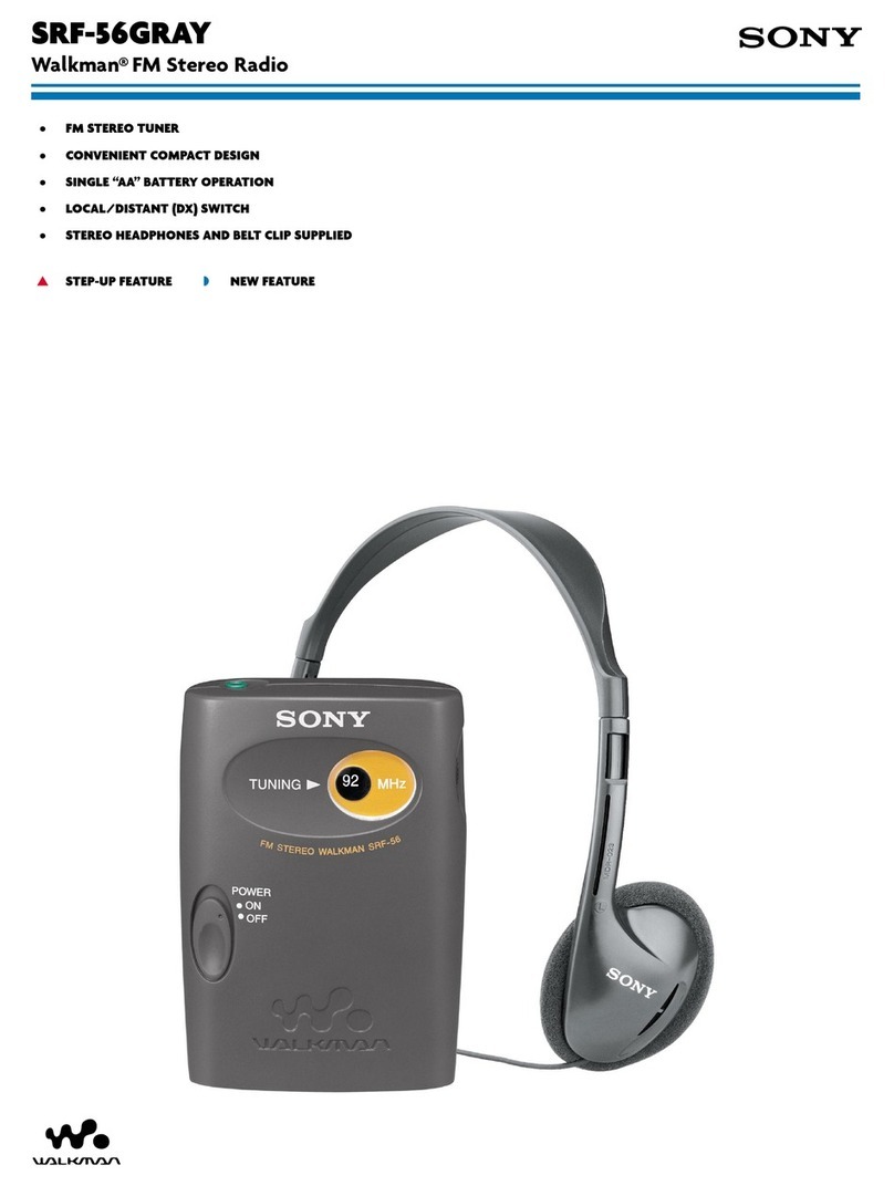 Sony Walkman SRF-56 Specifications