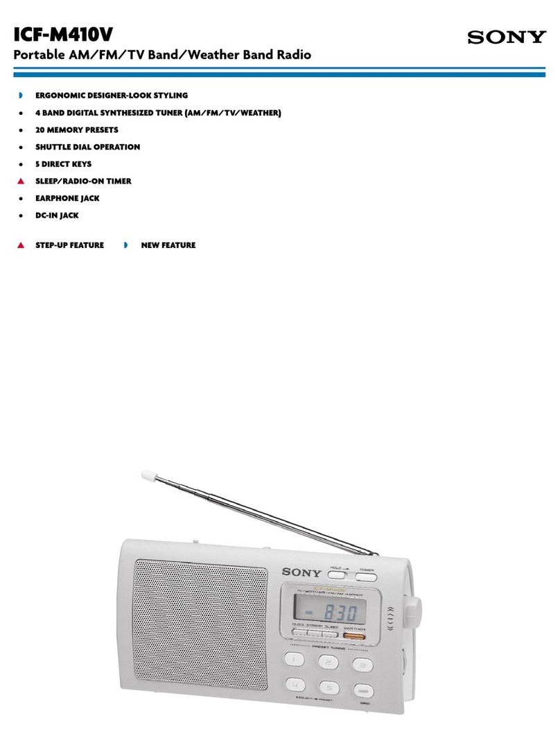 Sony Walkman ICF-M410V User manual