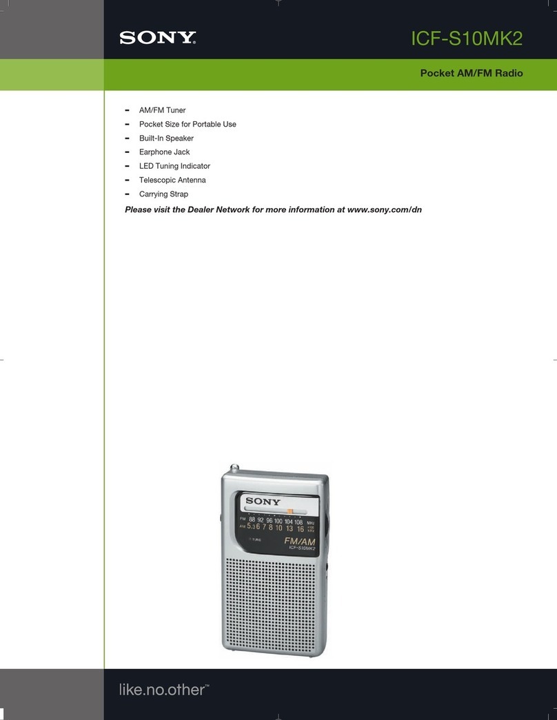 Sony Walkman ICF-S10MK2 User manual