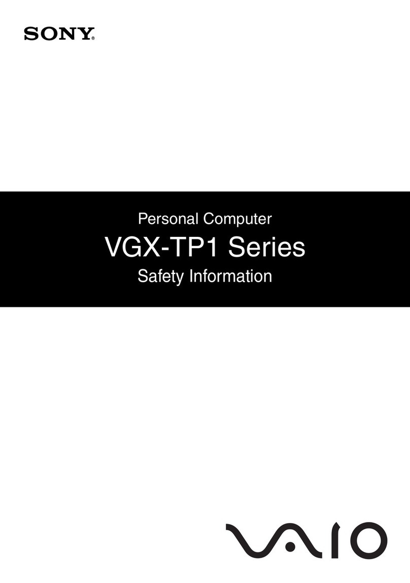 Sony VAIO VGX-TP1 Series Original instructions