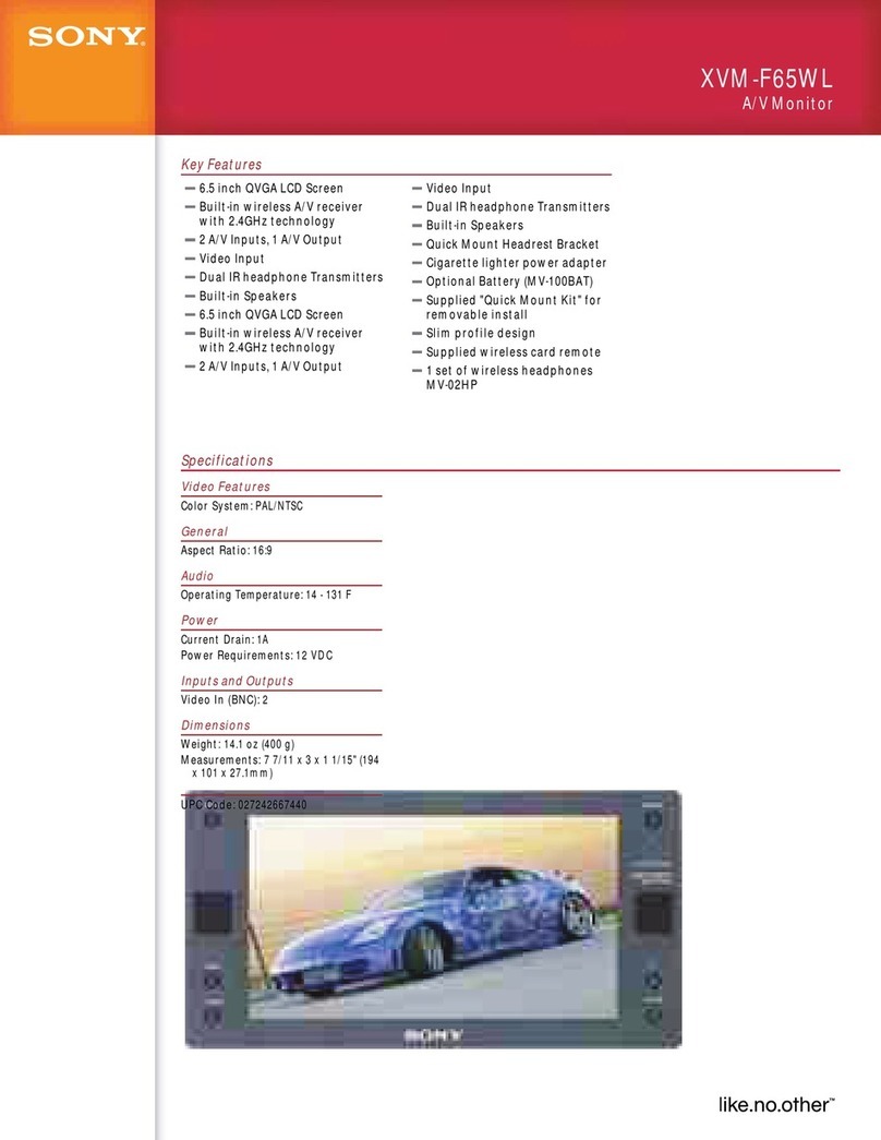 Sony XVM-F65 User manual