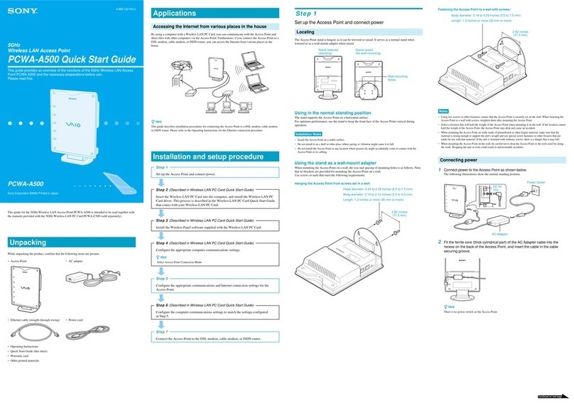 Sony Vaio PCWA-A500 User manual