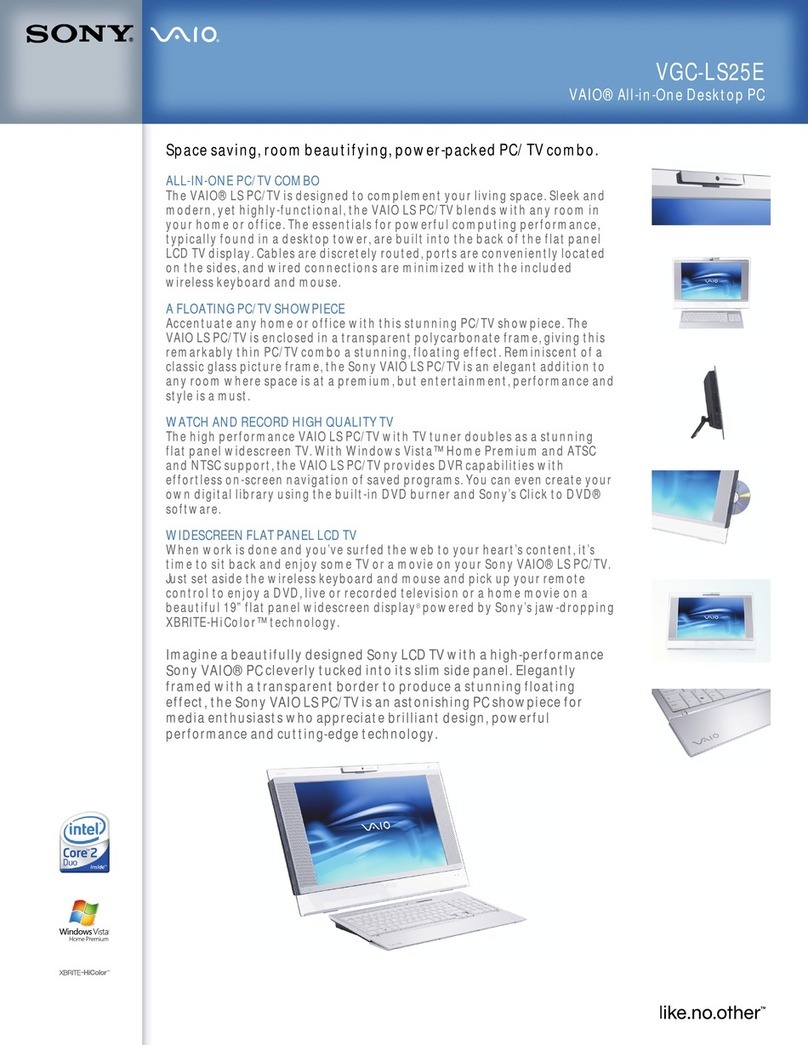 Sony VAIO VGC-LS25 User manual