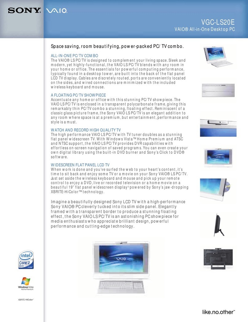 Sony VGC-LS20E User manual