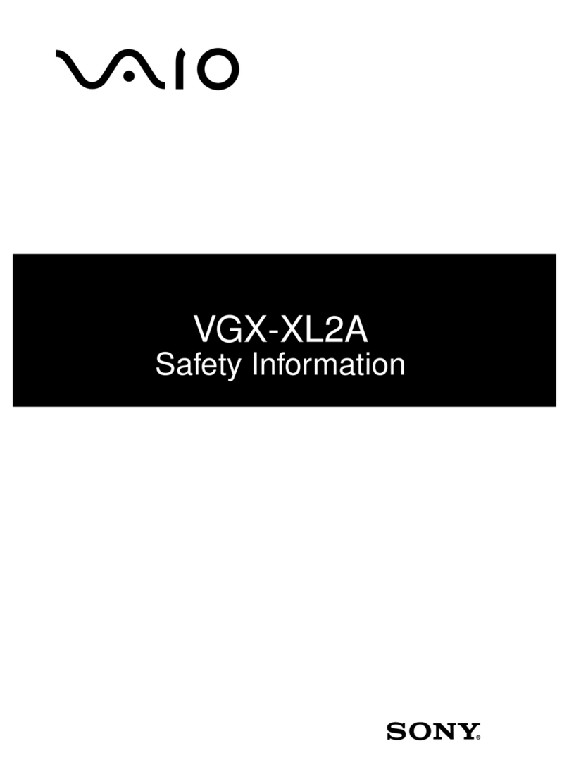 Sony Vaio VGX-XL2A Original instructions Sony Vaio VGX-XL2A Original instructions