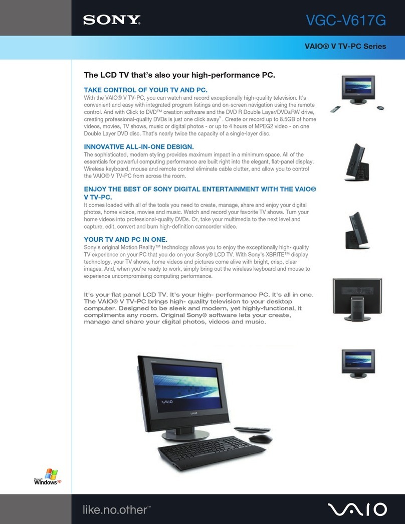 Sony VGC-V617G User manual