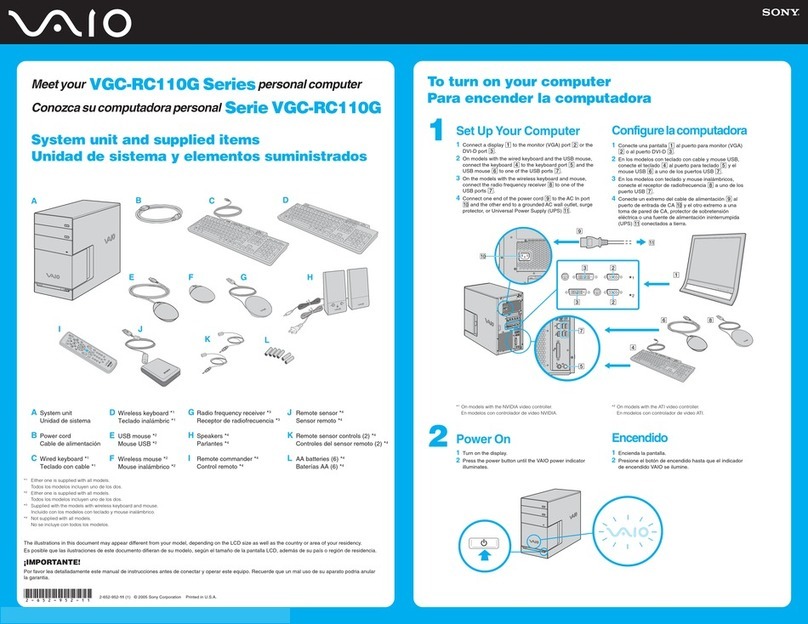 Sony VGC-RC110G user guide