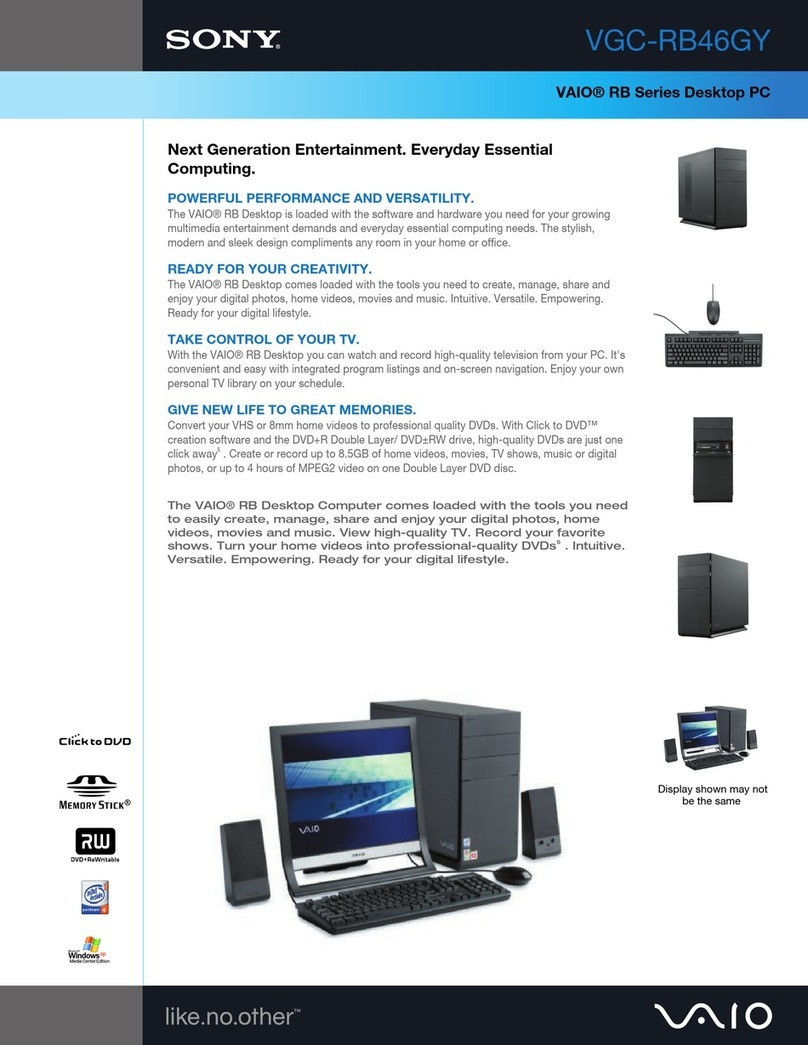 Sony VGC-RB46GY User manual