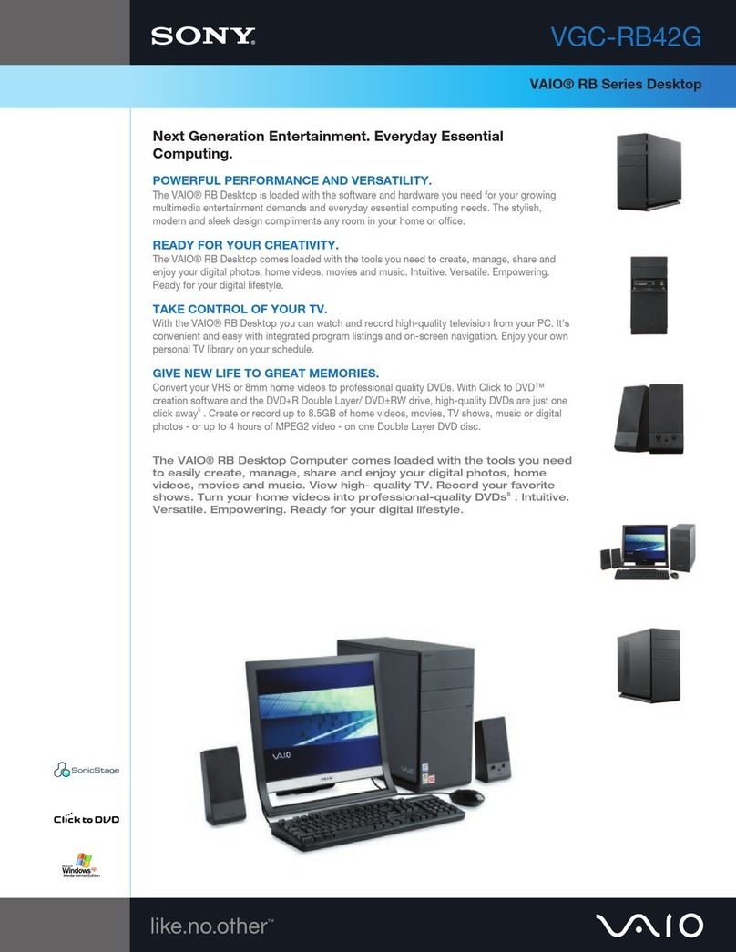 Sony VGC-RB42G User manual Sony VGC-RB42G User manual