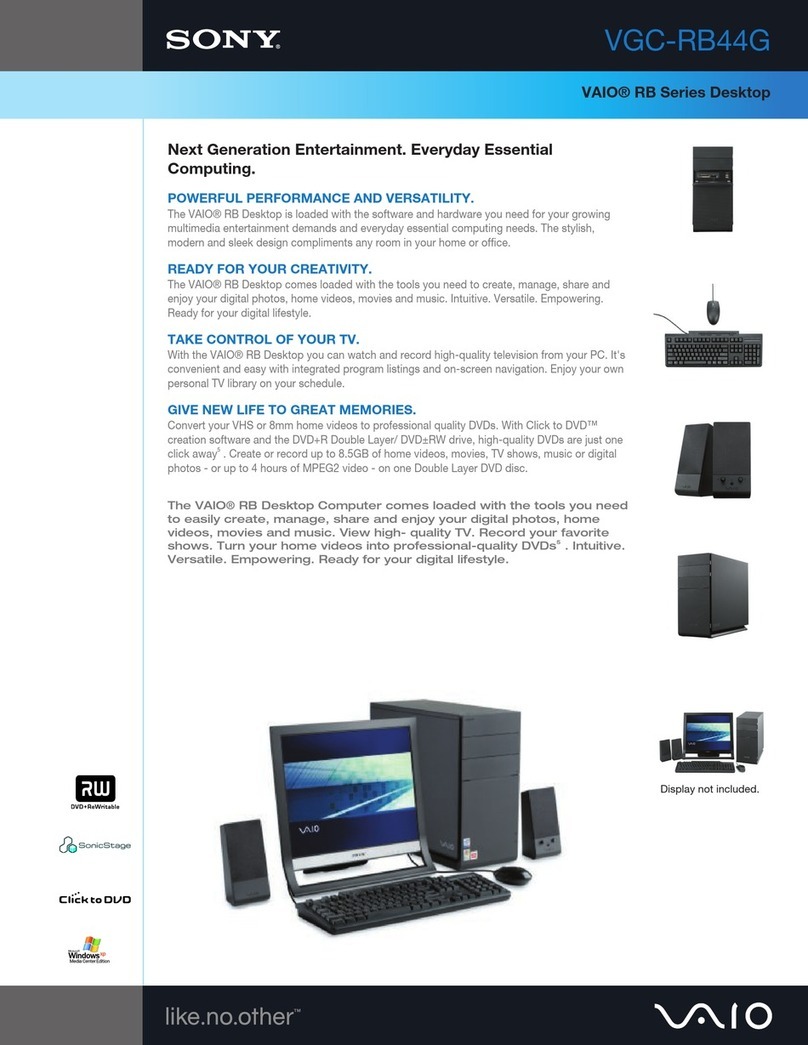 Sony VGC-RB44G User manual