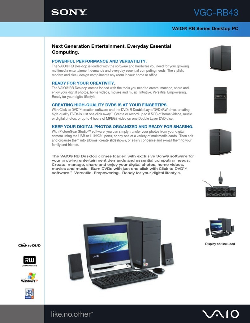 Sony VGC-RB43 User manual