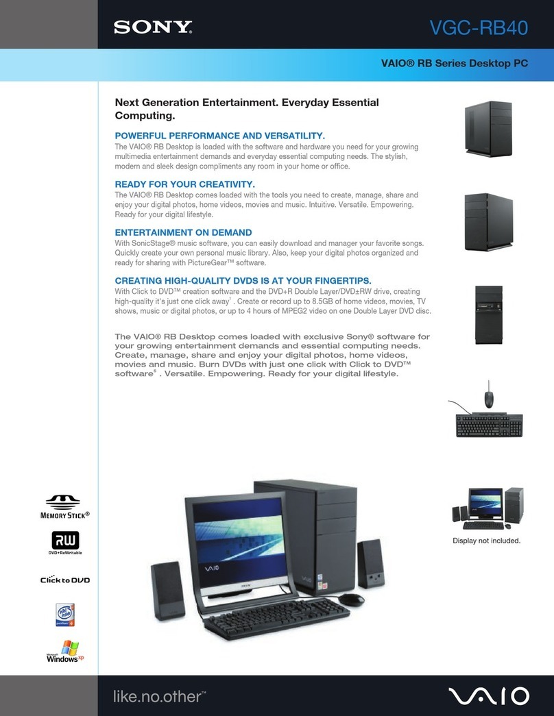 Sony VAIO VGCRB40 User manual