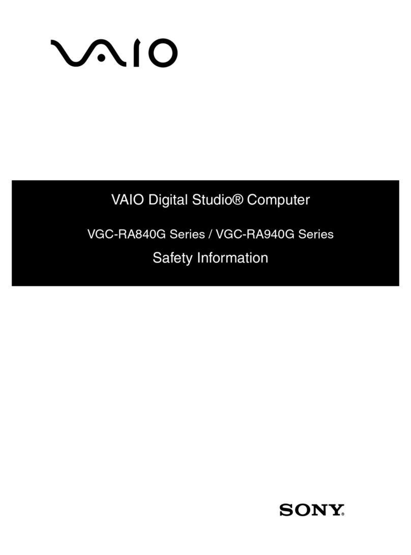 Sony VAIO VGC-RA842G Original instructions Sony VAIO VGC-RA842G Original instructions