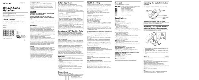 Sony DRN-XM01C2 operating instructions Sony DRN-XM01C2 operating instructions